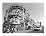 Brian Merlis Coney Island Cyclone Brooklyn NY 1977-14x18 - Standard Black 1-1/4 Frame