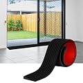 Threshold Ramps for Doorways, Self-Adhesive Rubber Ramps for Door Threshold Rubber Door Threshold Ramp for Wheelchair Scooter Stroller Tile Transition Strip Reducer, 3000Lbs Capacity(0.4" Rise-3.3'L)