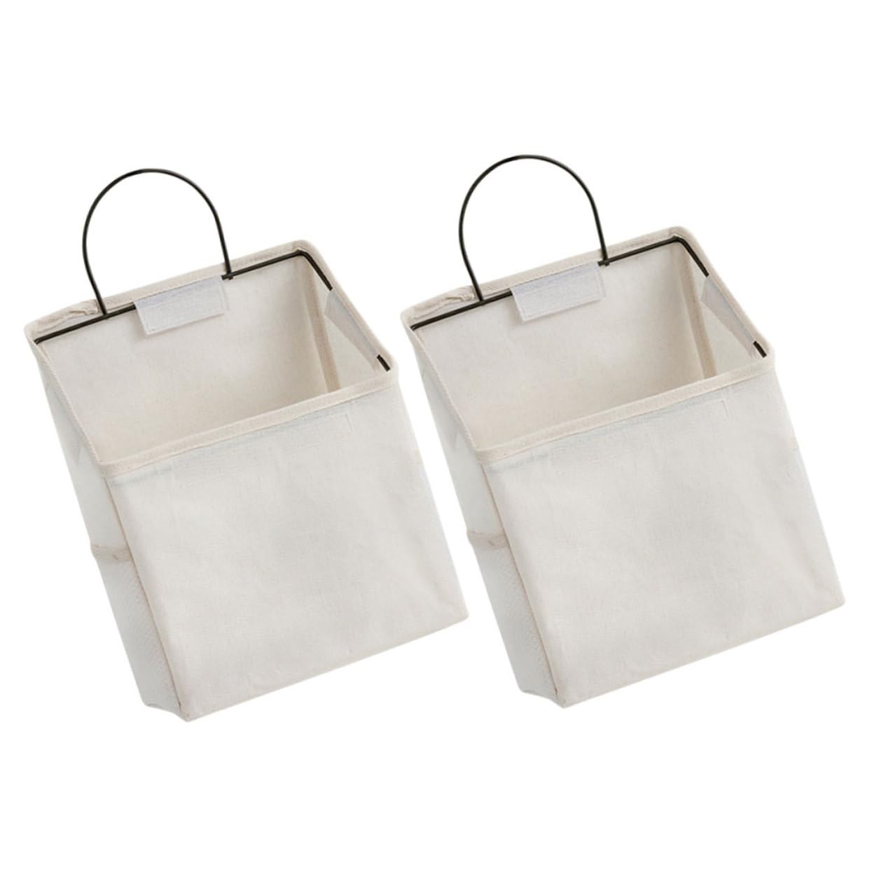Ciieeo Organizer da Appendere per Porta Bianco 2 Pezzi Tasche Laterali e Tasca Centrale Capiente per Casa e Ufficio