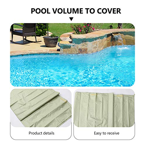 Hemoton Pano de Chão de Piscina Pano de Oxford Capa de Piscina Dobrável Retangular Capa Impermeável