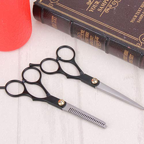 Pixnor 2 peças de tesouras de corte de cabelo, tesouras de barbeiro de aço inoxidável, tesouras de c