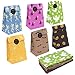 PartyTalk 60pcs Halloween Party Treat Bags Paper Gift Bags, Party Favor Goody Bags with Trick or Treat Stickers for Halloween Party Decorations Supplies