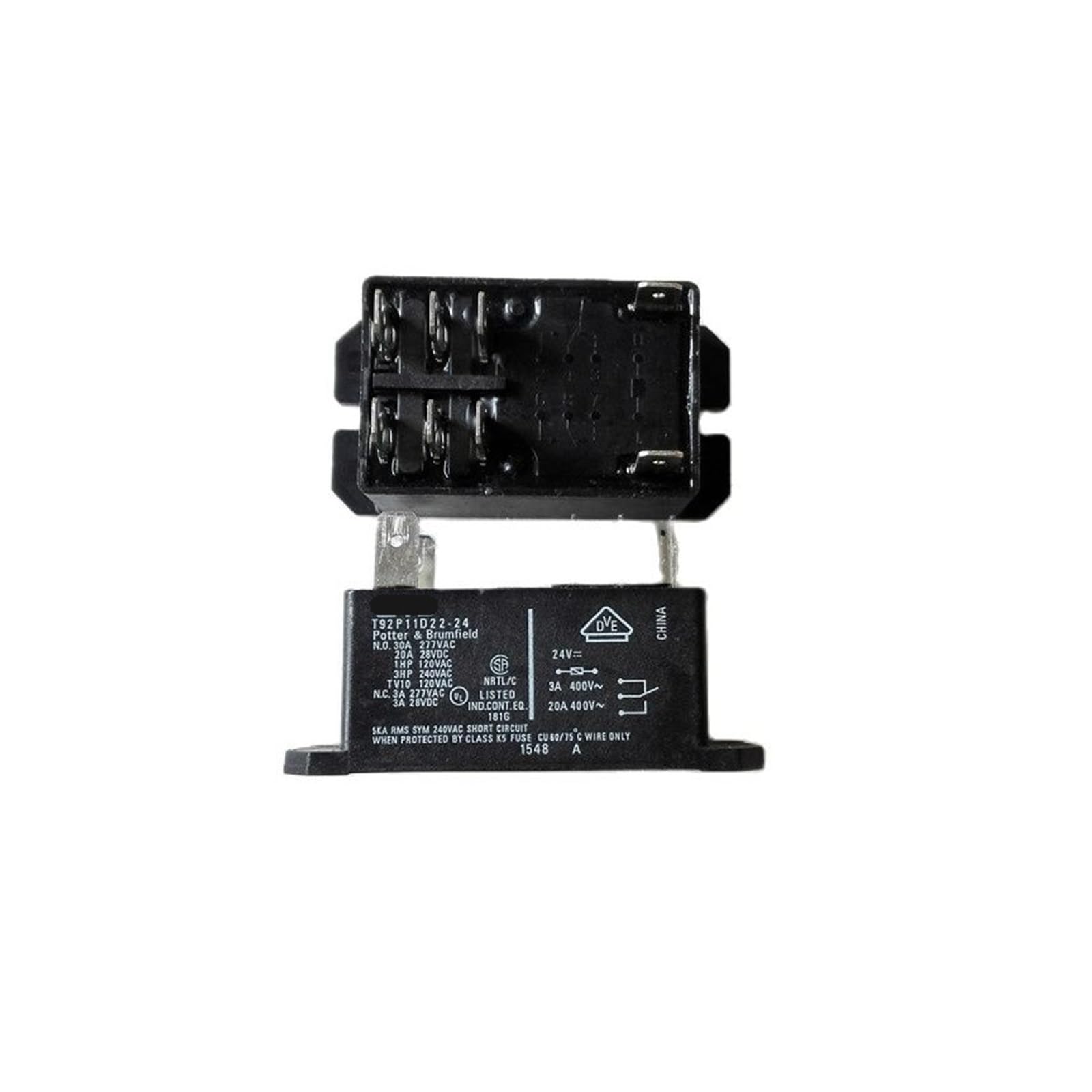 Relais de puissance T92P11D22-24 NISZA 24VDC 8 broches 8A pour circuits
