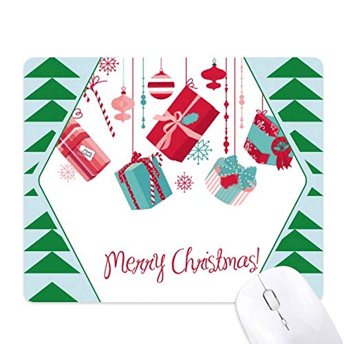 Tapis de souris green pine tree flocon de neige pour bureau d'hiver