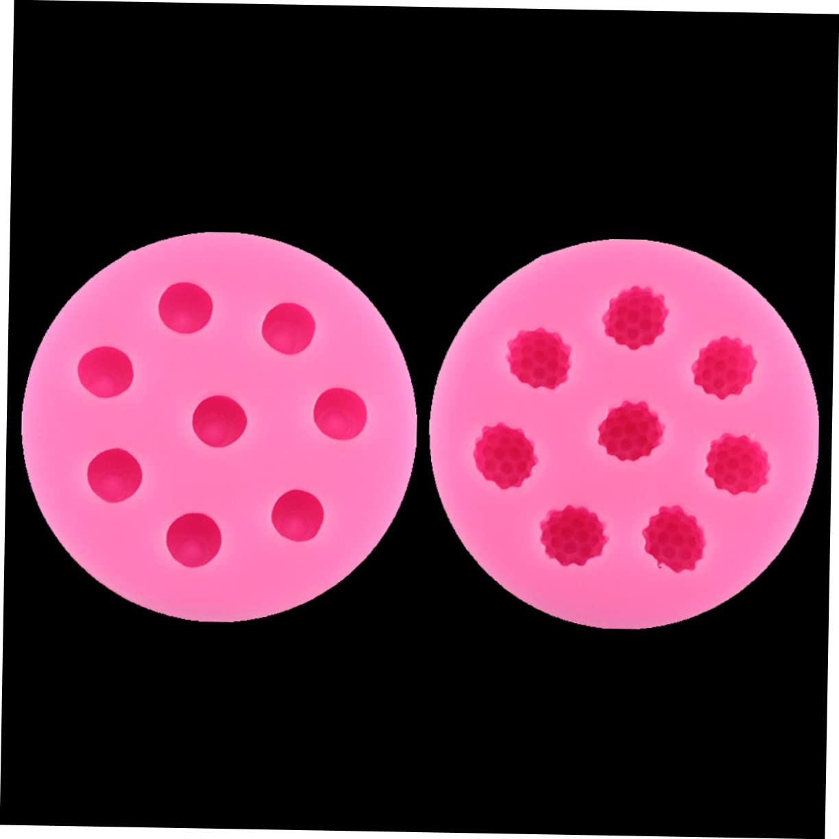 MAGICLULU 3pièces Moule Silicone à Compartiments Pour Gâteaux Et Outil De Décoration De Pâtisserie Pour Desserts Bonbons Et Puddings Rose