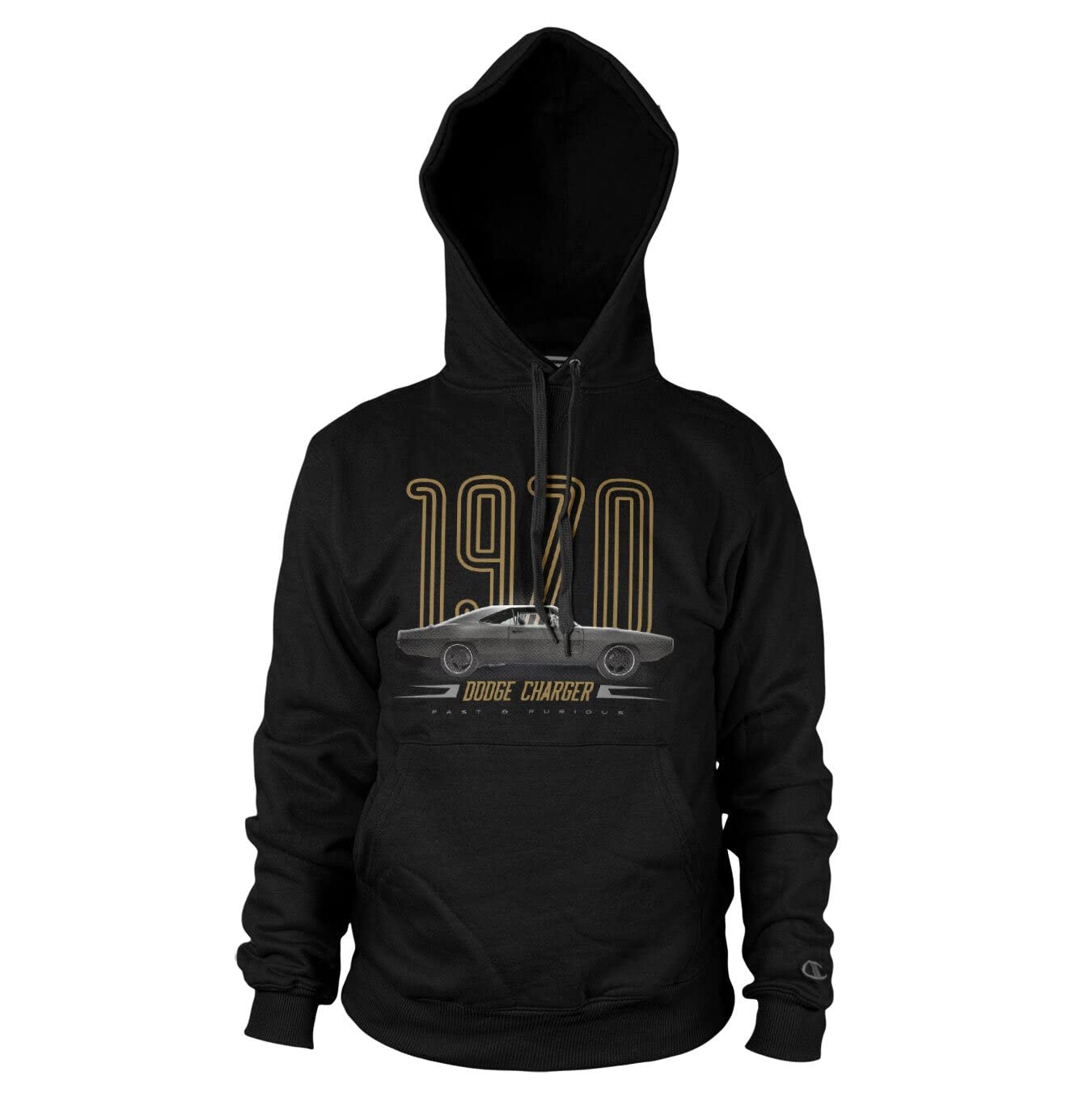 Fast & Furious Unisex Black Officially Licensed 1970 Dodge Charger Hoodie (Black), Medium
