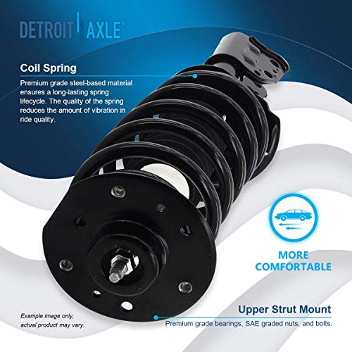 Image of Detroit Axle - 6pc Struts Shocks Kit for 2005-2006 Chevy Equinox 2006 Pontiac Torrent Complete 2 Front Struts with Coil Spring 2 Sway Bar Links 2 Rear Shock Absorbers Replacement Ready Assembly