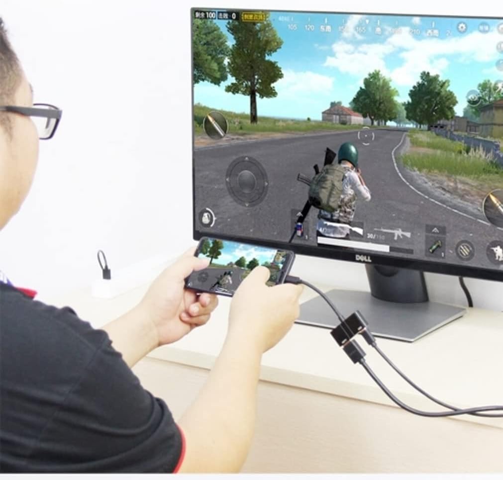 USB C to 4K HDMI Adapter for Compatible with Samsung Galaxy Tab S7/S8/S9 11" Tablets - PD Port TV Video Hub Type-C Charger Port Projector Converter A9X