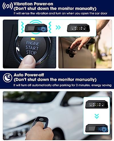 Tyre Pressure Monitoring System 6 wheel TPMS Support 6/4/2 Wheel 7 Alarm Modes 8Bar Tire Pressure Monitor System 6 Tyre Pressure Sensors Wireless Solar 10M Transfer Distance for Van RV Truck Caravan