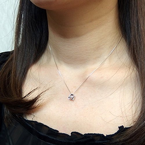 Amazon.co.jp: ダイヤモンドペンダント/ネックレス 一粒 K18 ホワイト 