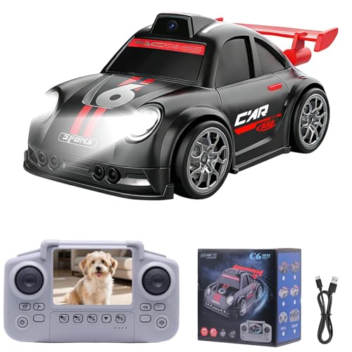 OBEST Remote Controlled Car with Camera, 2.4 Inch Screen Remote Control, Drift Induction Racing Car, RC Photography Toy with Memory Card Reader, Follow-up Mode, Automatic Demonstration