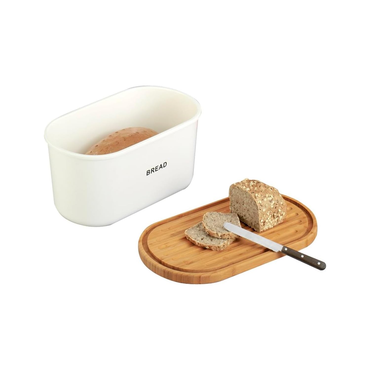 Boîte à pain hermétique blanche pour préserver vos baguettes