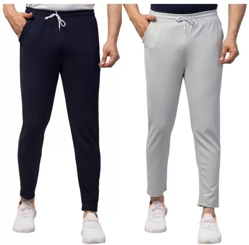 Men's Track Pant Casual Wear Runing Sports Joggers Lower (S, Grey Blue)-picture-18