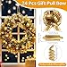 24pcs Gold Pull Bow for Gift Wrapping Basket Xmas Gift Bows Presents Wrap Ribbon Bow for Christmas Tree Ornament Wine Bottles Bouquet Flower Valentine's Day Party Decor (Gold-C, 6 Inch)