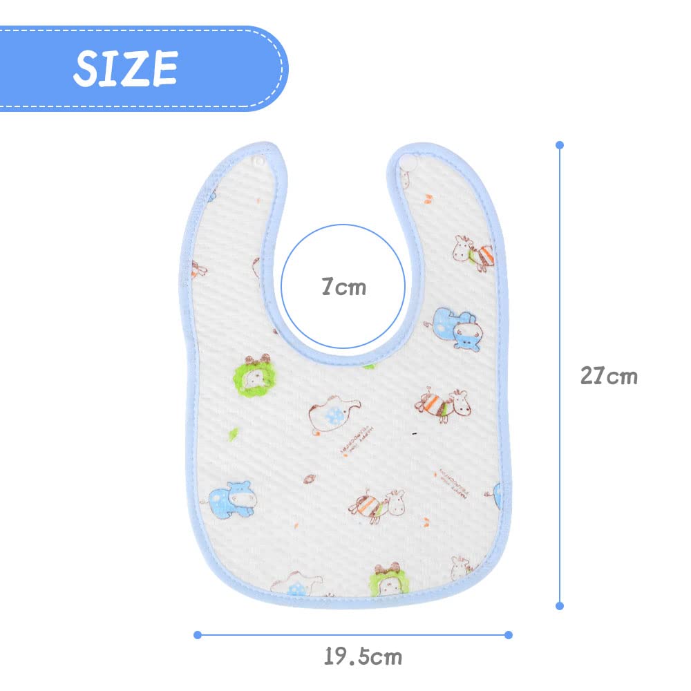 Vicloon Bavaglino Neonato, 6 Pezzi Bavaglino Impermeabile, Drool Super Assorbenti, Cotone, per Dipingere, Giocare e Mangiare Bambini 0-3 Anni