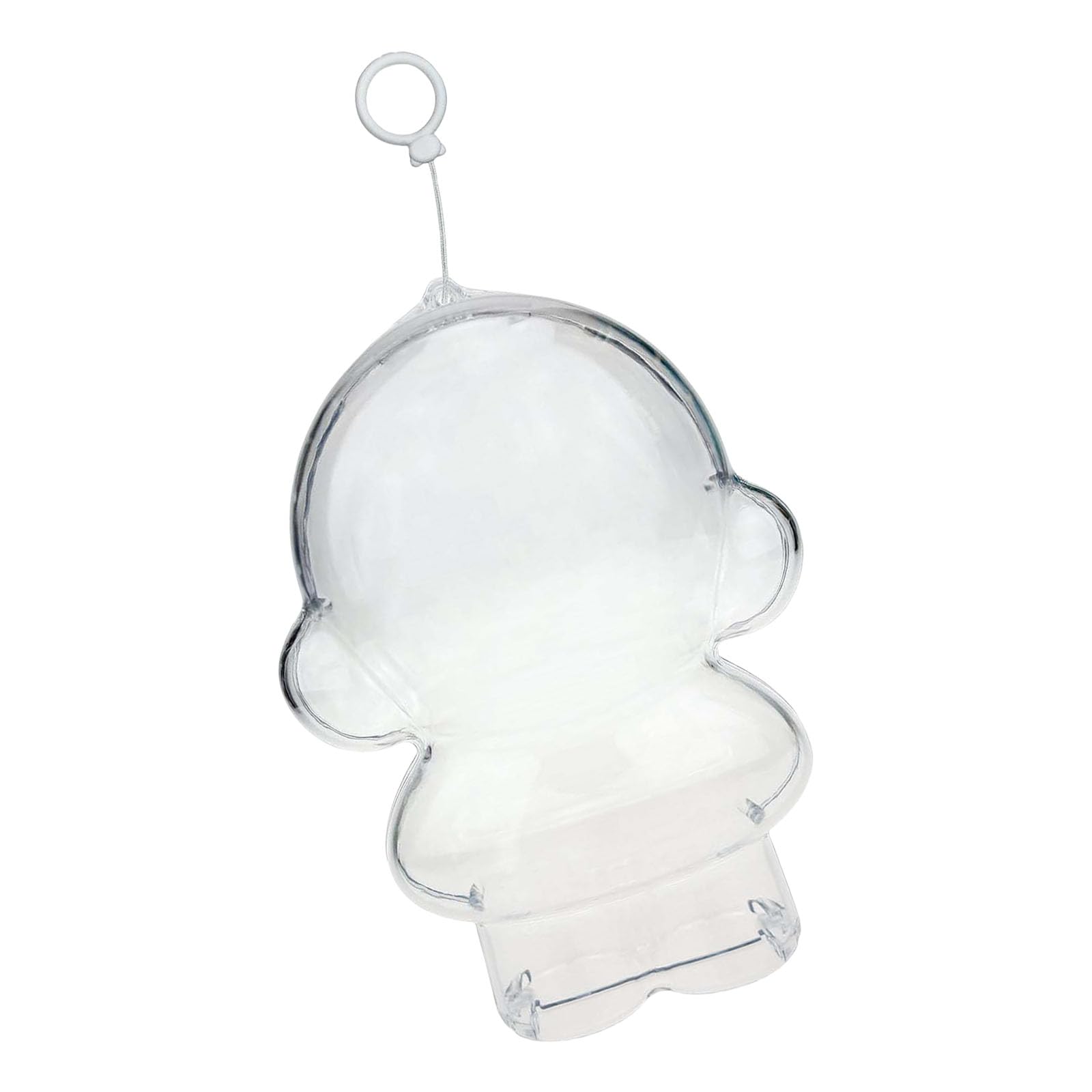 yanwuwa Clear Acrylic Figure Display Case with Silicone Chain Figure Carrying Case Protective Covers for 6Inch High Plush Doll Plush Toy Box