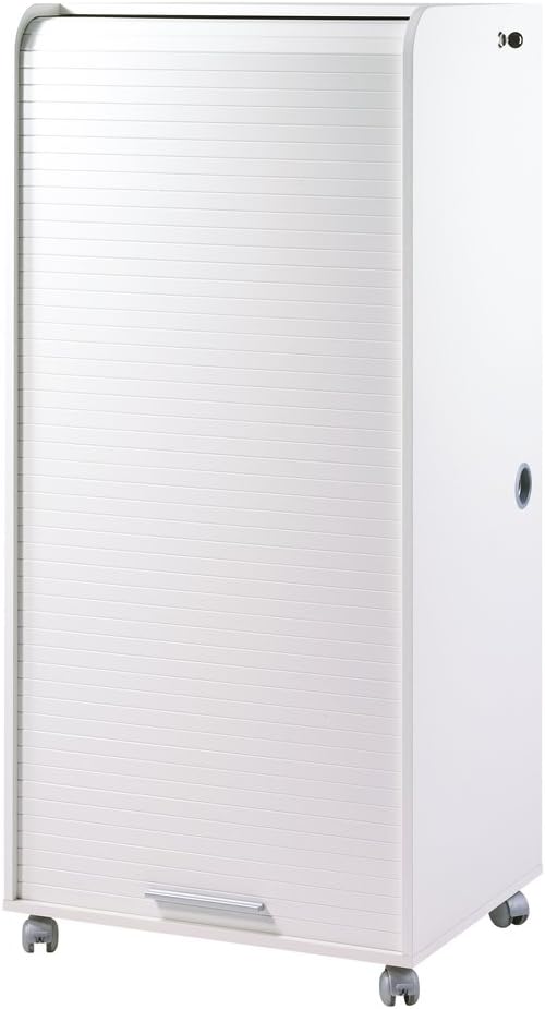 SIMMOB orga140alb Orga Mobile Computer Cabinet with 2 Drawers Wood 53.2 x 65,2 x 139,9 cm