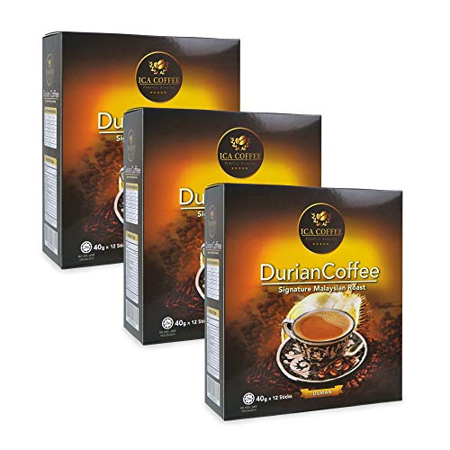 ICA Durian Coffee Signature Malaysian Roast (12 sachets/box), 3 boxes (Exp: Nov 2020)
