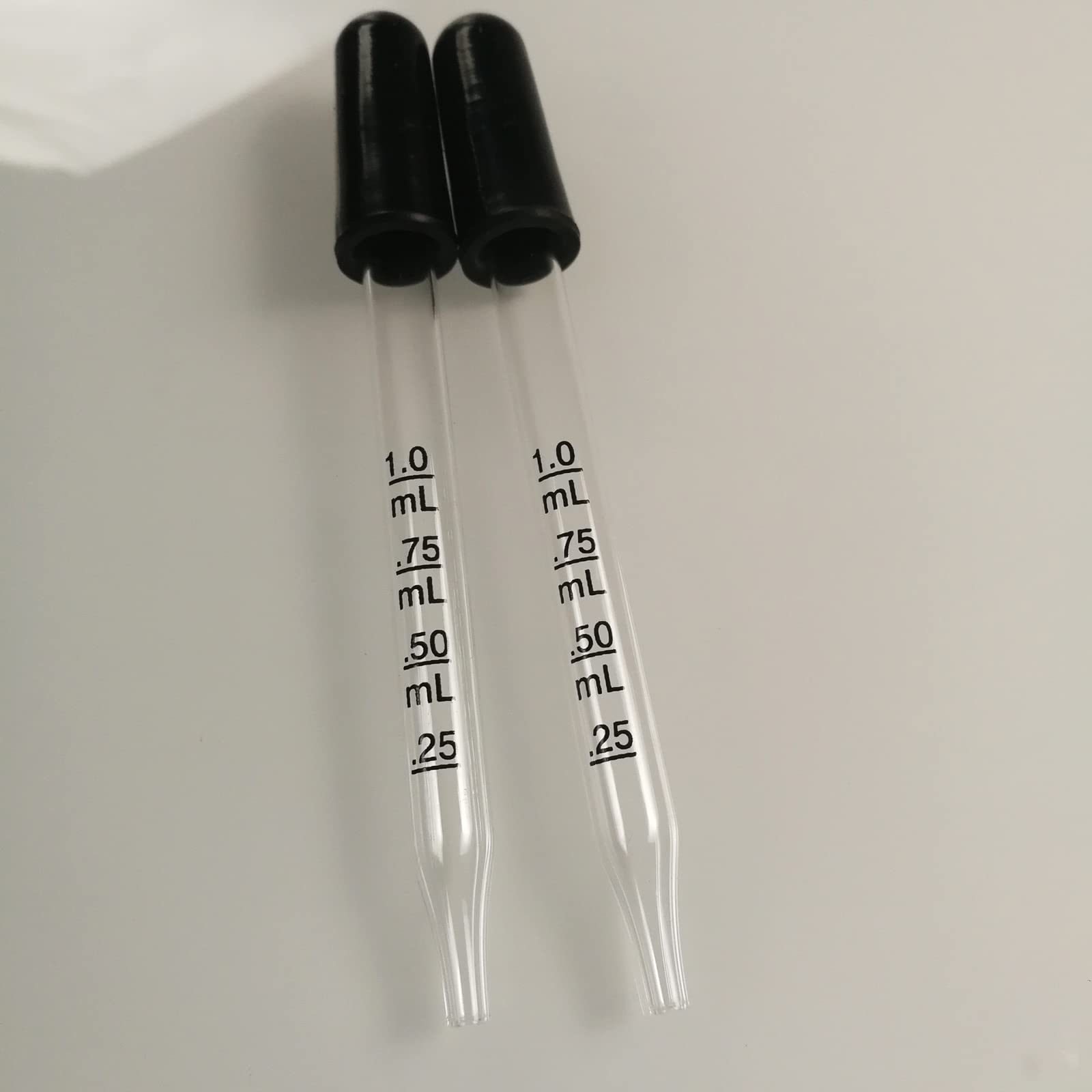 Pipettes en verre de 1 ml pour huiles essentielles - Pointe droite oblique - Pipettes de démoulage - Mesure précise