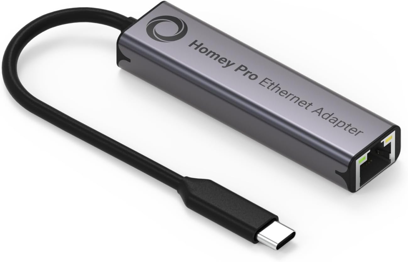 Homey Pro Ethernet Adapter - Compatible with Homey Pro (2026 & Early 2023)