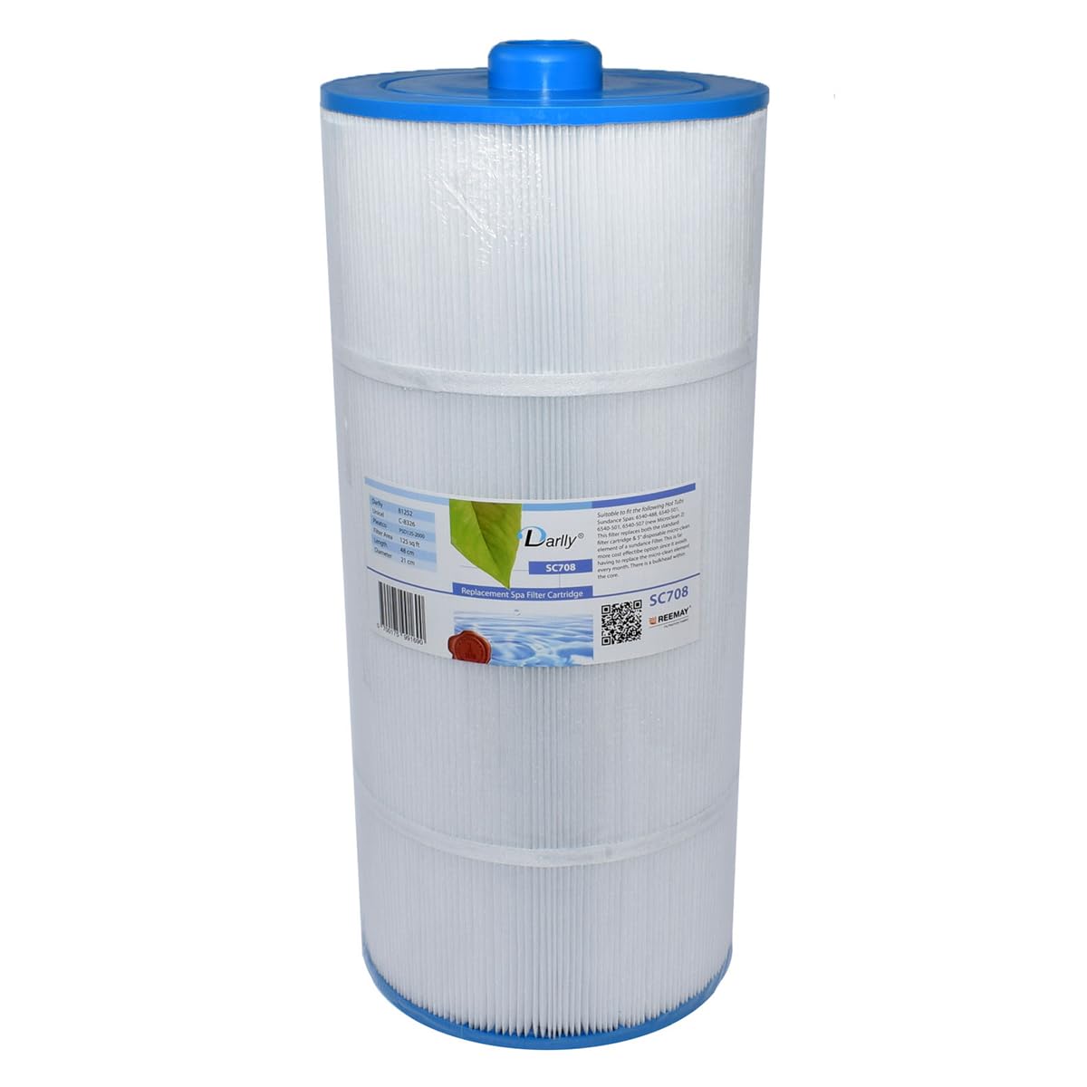 darlly sc708 replacement filter sc708 compatible with sundance spas 6540-488 unicel c-8326 pleatco psd125-2000 filbur fc-2780 hot tub spa pool filter replacement filter cartridge