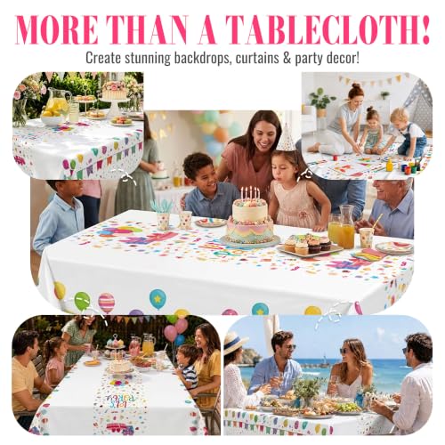 Image of Birthday Party Table Cloth Disposable, 54In X 300Ft Table Cover Roll