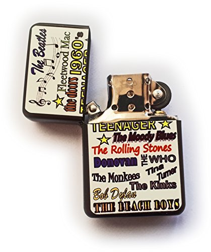 Stoneys Badges 1960's Teenager Petrol Lighter in Pouch 1960's style Music and Culture