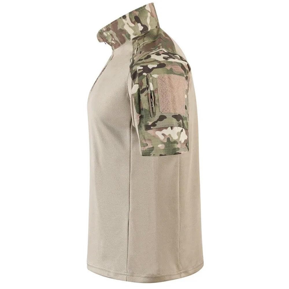 DYRBF Camicia mimetica a maniche corte ad asciugatura rapida T-shirt da uomo mimetica militare maglietta da caccia all'aperto camicie da trekking
