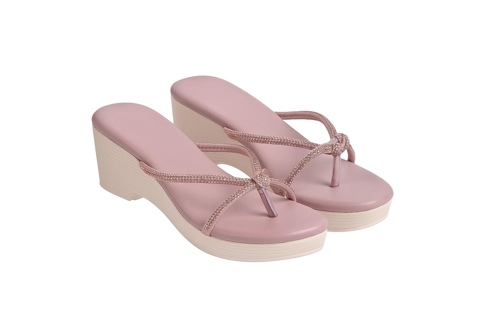 Upper Embellished Rhinstone Strap Heels |Cushioned Footbed |Casual, Ethnic, Festive, Party Wear |Comfortable-image-43