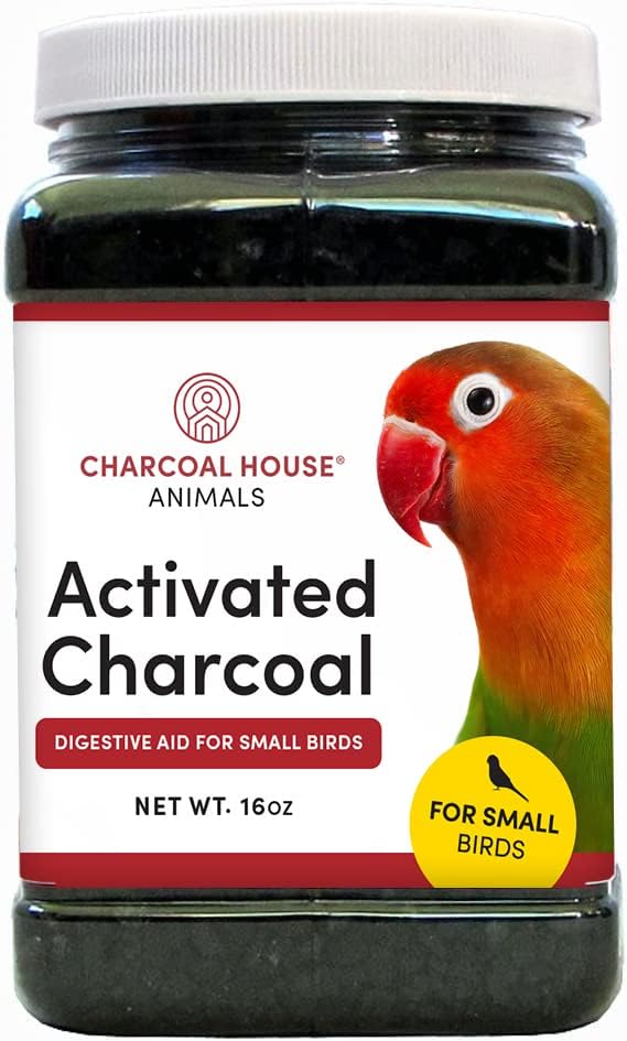 1qt Bird Charcoal for Small Birds – Activated Charcoal granular – Not from China – Health, Healthy, Canaries, Parakeets, Love Birds and Finches, Cages