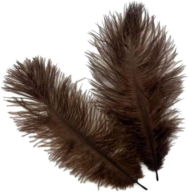 Moonlight Feather | 100 Pieces - 6-8" Brown Wholesale Ostrich Drabs Feathers (Bulk) Party Centerpiece Wedding Supplier