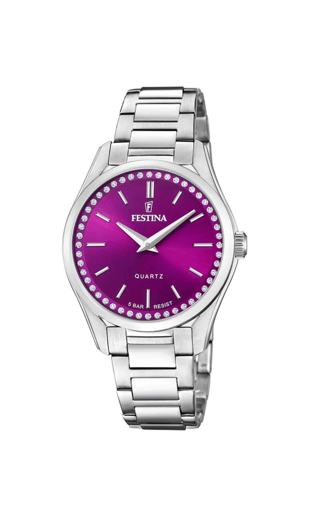 Festina Reloj Mujer Analógico de Acero Inoxidable 316l Plateado