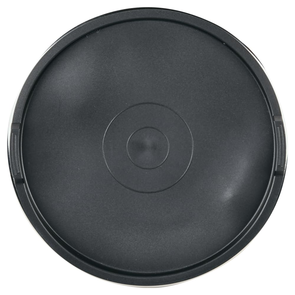 Kesper | Ciotola con coperchio, materiale: acciaio inossidabile, plastica, silicone, dimensioni: Ø 18 cm, altezza: 10 cm, colore: argento, nero | 90895
