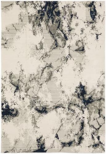 Oriental Weavers Evolution Area Rug - 0978A - 3'3" x 5'2" - in Ivory/Beige - Modern Industrial Style, Stain Resistant, Family and Pet Friendly, Entrway, Bedroom Rug