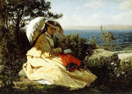 Tableaux Mural sur Toile Femme à l'ombrelle Jules Breton 60x90cm