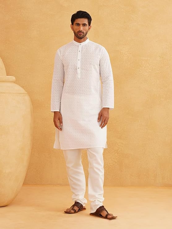 Cotton Linen Men's Pathani Kurta Salwar2
