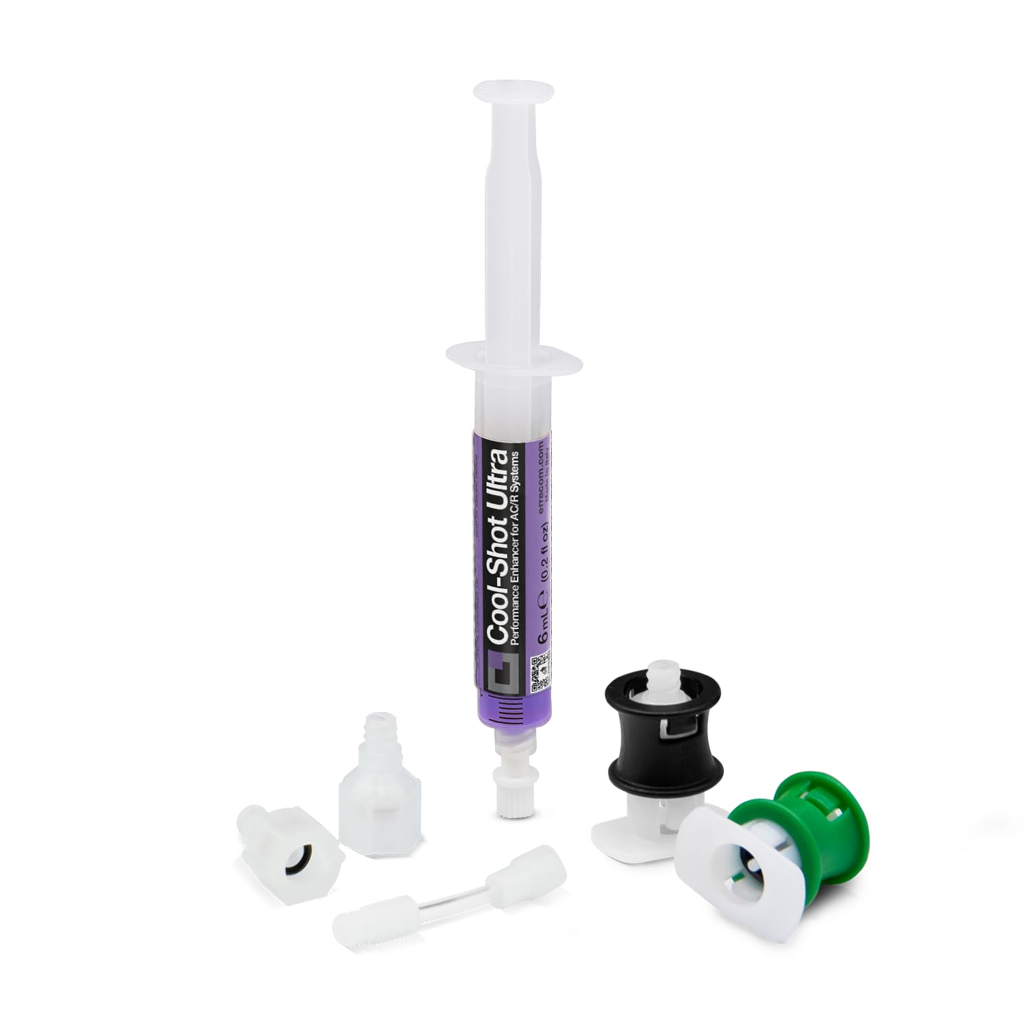 ERRECOM Cool-Shot Ultra, A/C Performance Enhancer Additive to Restore the Original Efficiency of Air Conditioning and Refrigeration Systems (Vehicle A/C systems included), 6 mL Cartridge