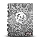Karactermania Los Vengadores Assault - Cuaderno Papel Cuadriculado DIN A4