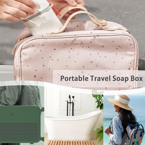 Image of Stylish Leakproof Travel Soap Box Bathing Soap Case Travelling Mini Soap Box Travel Portable Soap Box Travel Durable and Compact for Home, Bathroom, and Hiking.