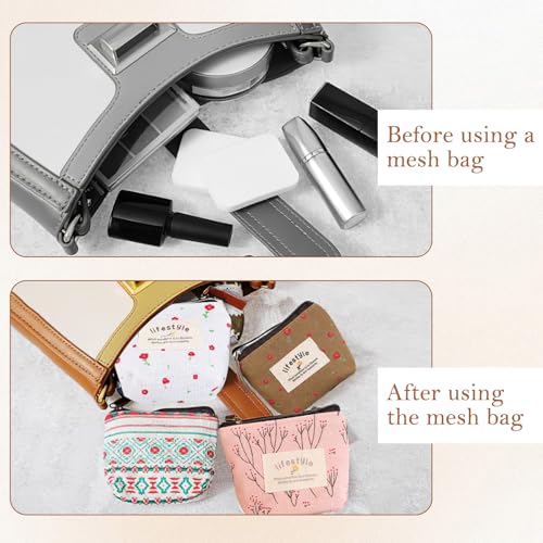 Image of TecoKart 6 Pcs Cute Coin Purse for Women - Retro Mini Coins Pouches, Small Pouch for Coins, Multi-Color Pouch for Women, Portable Small Purse for Kids and Adults Daily Use