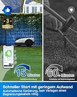 ECOVACS Goat O800 RTK Mähroboter ohne Begrenzungskabel, 800m², LiDAR-gestützte RTK+Vision Navigation, Rasenmäher Roboter, Auto-Kartierung, passiert 0,7m Engstellen, präzises Kantenmähen – Ansicht 2
