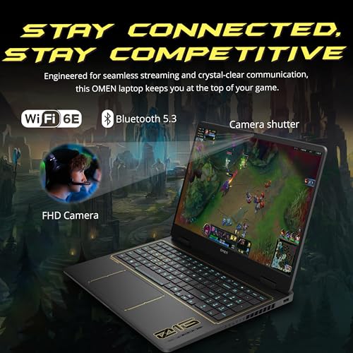 Image of HP Omen 16 inch FHD+ 165Hz Gaming Laptop, Intel i7 14650HX, NVIDIA GeForce RTX 5060 GDDR7, 32GB DDR5, 3TB Storage(2TB SSD+1TB Docking Station Set), 4-Zone RGB Backlit Keyboard, WiFi 6E, Win11 Pro, Black
