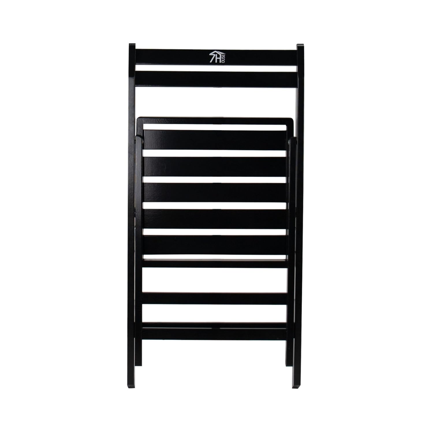 THINIA HOME Pack 2 Sillas Plegables de Madera de Haya Barnizada Buiani