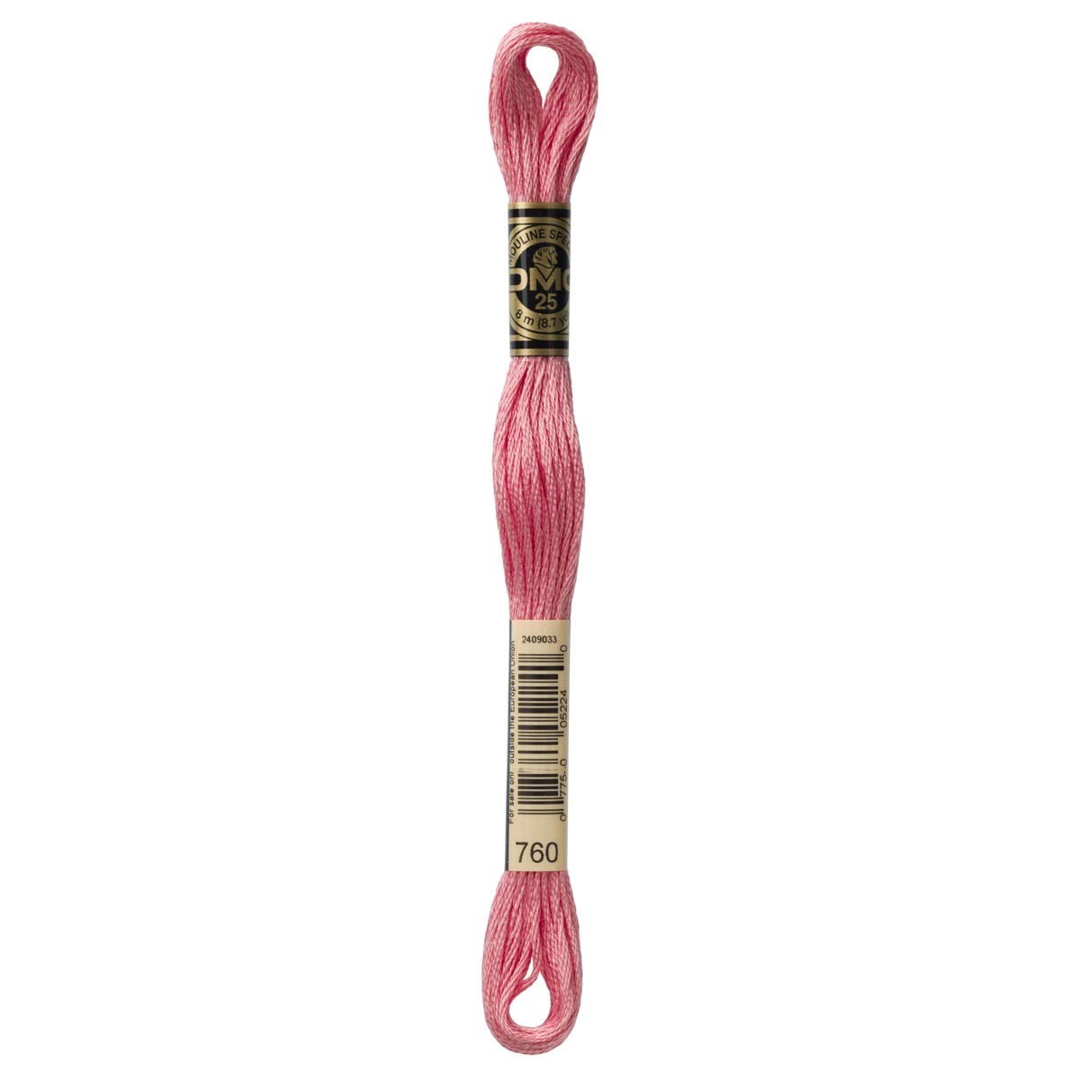 DMC Embroidery Floss Mouline Stranded Cotton Thread for Hand Embroidery and Sewing - Colour No: 760-5 x 8m Skeins โ image 1