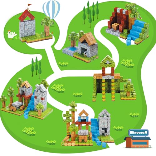 Magnetic Blocks-Build Mine Magnet World Sets,106Pcs Magnetic Tiles for Boys Girls Age 3-5 4-8 ,2.5CM Montessori Sensory Fidget Cubes Construction Toys for Kids 5-7,Kids Games Gift for 6-12 Years Old
