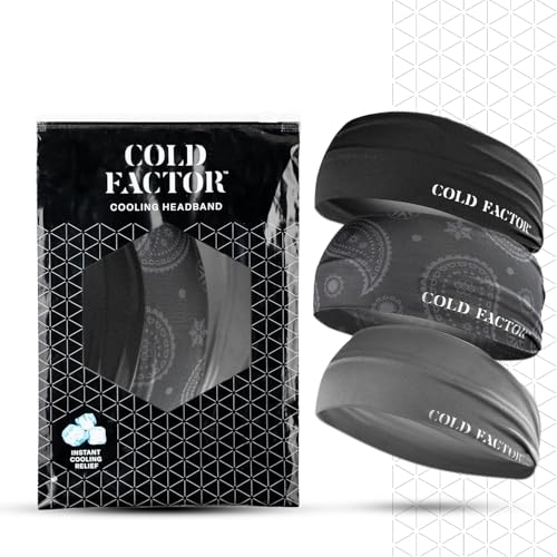 Image of COLD FACTOR Cooling Headband for Women and Men - UPF 50+ Advanced Evaporative Comfort, Instant Cooling Sweatband for Outdoor Sports, Fitness, Yoga, Hiking, Running, and Workout