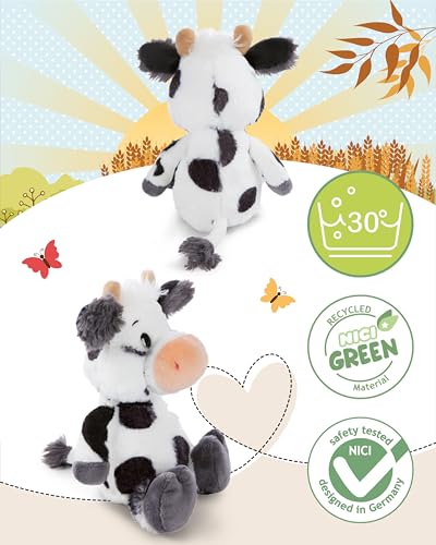 NICI Kuscheltier Kuh Cowluna 33cm - weiß - Weiches Plüschtier – niedliches Stofftier zum Kuscheln & Spielen – tolle Geschenkidee für Kinder & Erwachsene - 62254