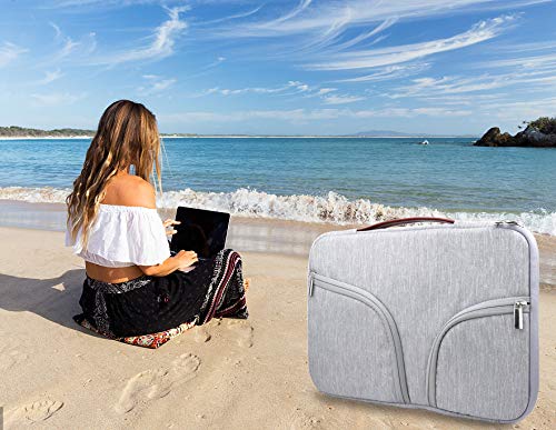 HESTECH Chromebook Case, 11.6-12.3 inch Laptop Sleeve Case Bag Handle Front Pockets Compatible with Acer Chromebook r11/HP Stream/Samsung Chromebook/MacBook air 11/ Surface Pro3/Pro4, Gray