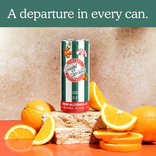 Virgin Amalfi Spritz (12-Pack) – Bittersweet Orange Non-Alcoholic Spritz in a Can – Natural Juice, Lightly Sparkling Italian-Inspired Aperitif Drink – Premium Non Alcoholic Drinks & Spirits – Saint Spritz Virgins - Thumbnail 4