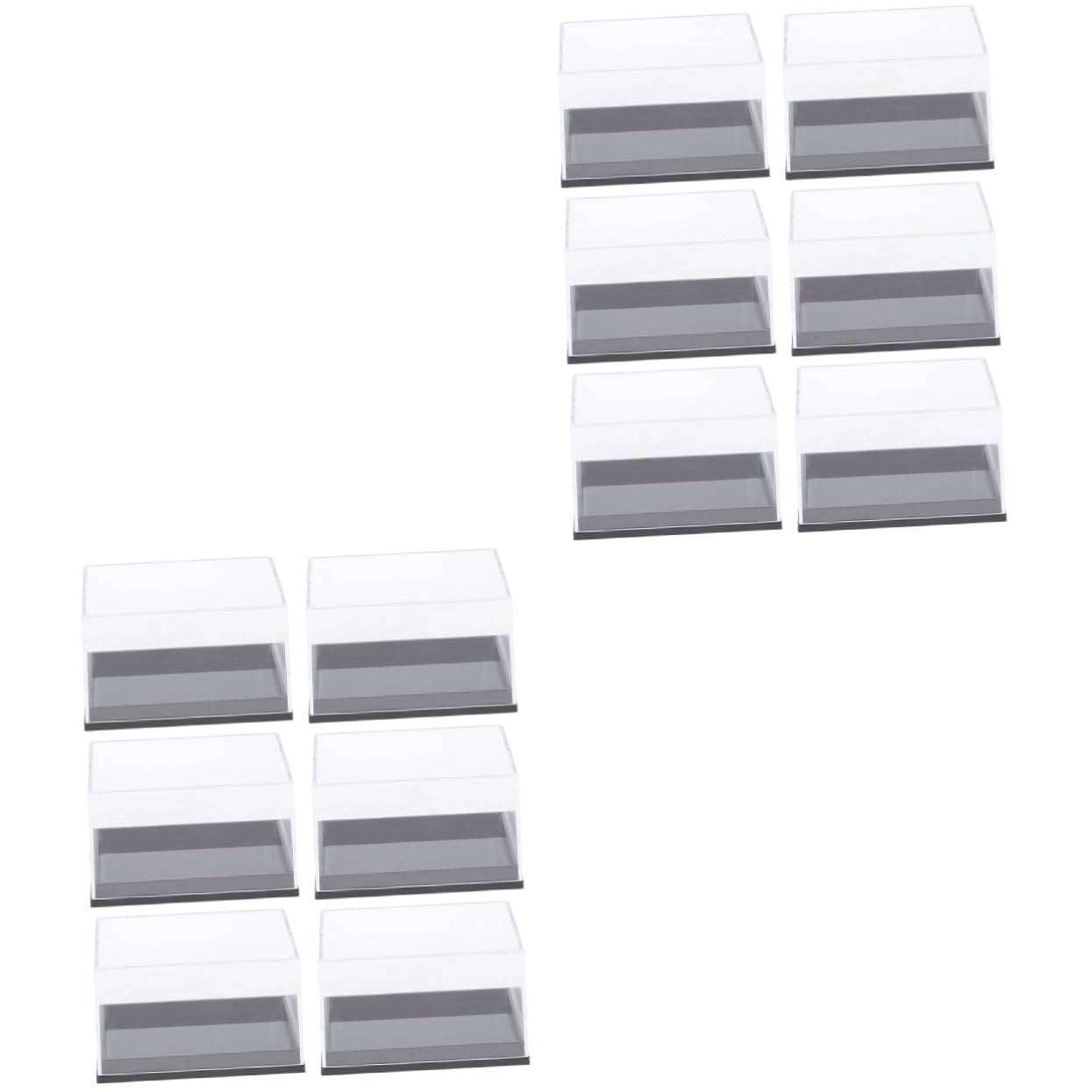 RORPOIR 12 Pcs Mineral Specimen Box Storage Bins Display Cabinet Clear Specimen Display Cases Transparent Rock Display Case Transparent Storage Container Practical Specimen Display Case